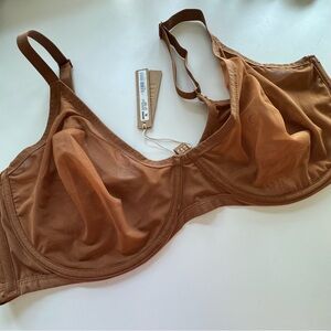 SKIMS Ultra Fine Mesh Underwire Scoop Bra - Bronze 44DDD